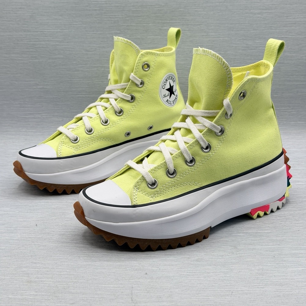 Converse Run Star Hike Women's 7.5 Yellow Sneakers Light Zitron Hi Top Colorful